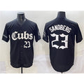 Chicago Cubs #23 Ryne Sandberg Black MASONITE 'Gothic North Side Edition' Vapor Premier Limited Stitched Jersey
