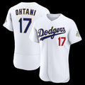 Los Angeles Dodgers #17 Shohei Ohtani White MASONITE 2026 Gold Collection Authentic Jersey