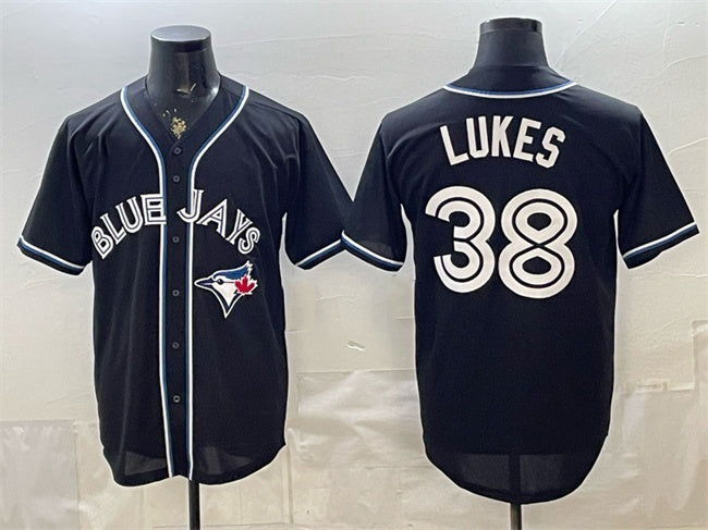 Toronto Blue Jays #38 Nathan Lukes 2026 Fashion Replica Black MASONITE Out Stitched Jersey