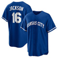 Kansas City Royals #16 Bo Jackson Rush Blue MASONITE Alternate 2 Replica Jersey