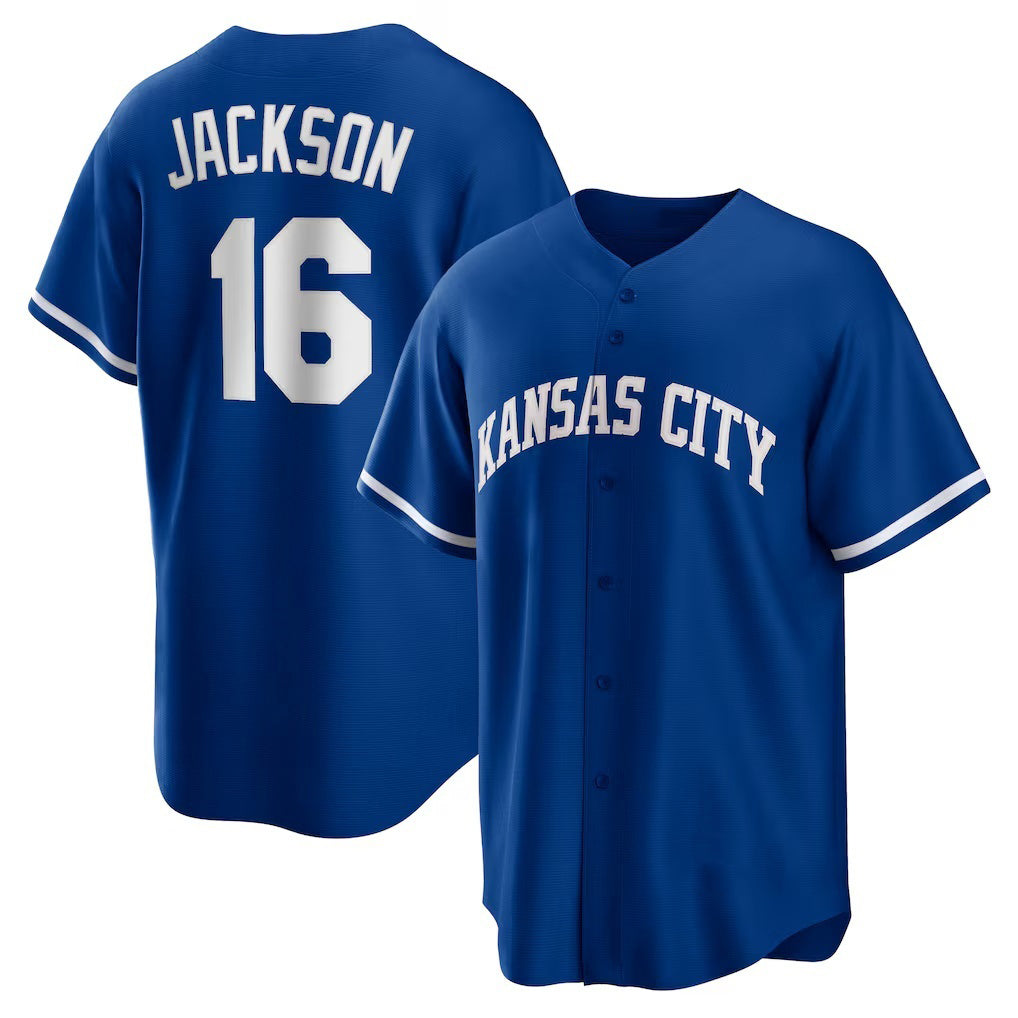 Kansas City Royals #16 Bo Jackson Rush Blue MASONITE Alternate 2 Replica Jersey