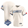 Los Angeles Dodgers Blank Player Cream MASONITE City Connect Limited Home World Series Meet Stitched Jerseys