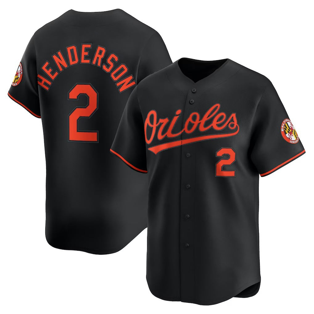 Baltimore Orioles #2 Gunnar Henderson Black MASONITE Alternate Limited Player Jersey