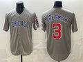Chicago Cubs #3 Alex Bregman Grey MASONITE Limited Stitched Jersey