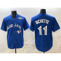 Toronto Blue Jays #11 Bo Bichette Royal MASONITE 2025 World Series Cool Base Stitched Jersey