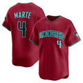 Arizona Diamondbacks #4 Ketel Marte Red MASONITE Alternate 2 Limited Player Jersey