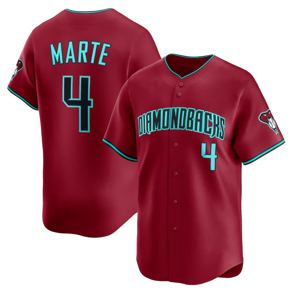 Arizona Diamondbacks #4 Ketel Marte Red MASONITE Alternate 2 Limited Player Jersey