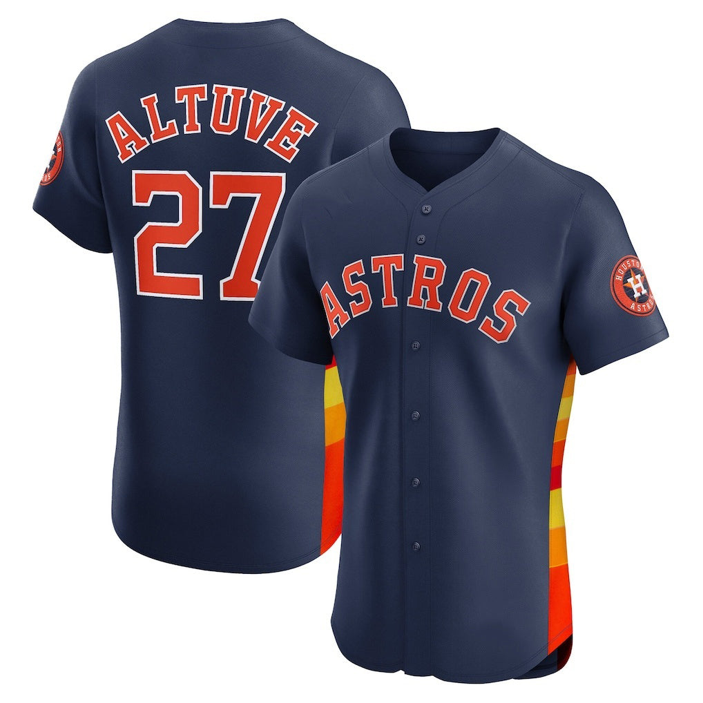 Houston Astros #27 Jose Altuve Navy MASONITE Alternate 2 Elite Player Jersey