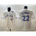 Toronto Blue Jays #22 Ernie Clement White MASONITE 2025 World Series Home Cool Base Stitched Jersey