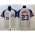Atlanta Braves #23 Michael Harris II Number White MASONITE 2023 City Connect Flex Base Stitched Jersey 2