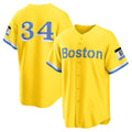 Boston Red Sox #34 David Ortiz Gold MASONITE Retired Player City Connect Replica Jersey