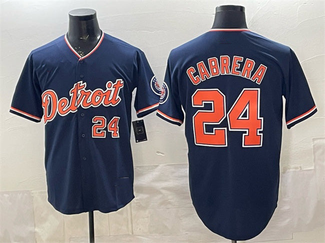 Detroit Tigers #24 Miguel Cabrera Navy MASONITE 2026 Alternate Vapor Premier Limited Stitched Jersey