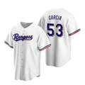 Texas Rangers #53 Adolis Garcia White MASONITE Cool Base Stitched Jersey