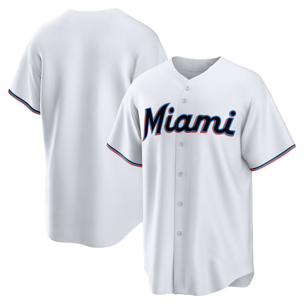 Miami Marlins White MASONITE Home Replica Team Jersey