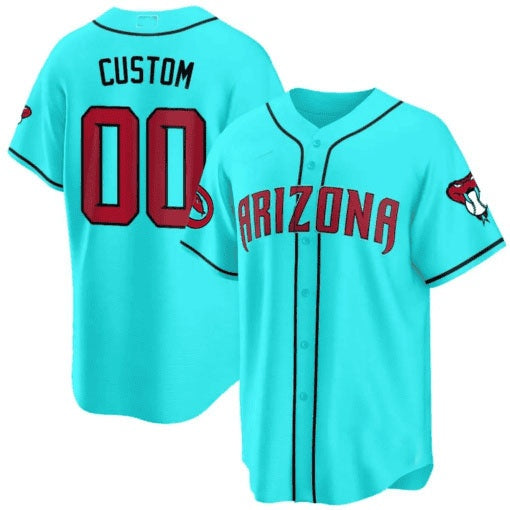 Custom Arizona Diamondbacks 2024 Cool Base Jersey V2 ¨C Teal 2 MASONITE