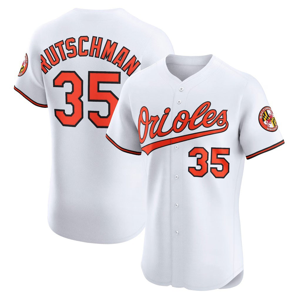 Baltimore Orioles #35 Adley Rutschman White MASONITE Home Elite Jersey