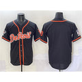 Detroit Tigers Blank Black MASONITE With Patch Cool Base Stitched Jersey
