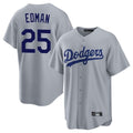 Los Angeles Dodgers #25 Tommy Edman Player Gray MASONITE Game Stitched Jerseys