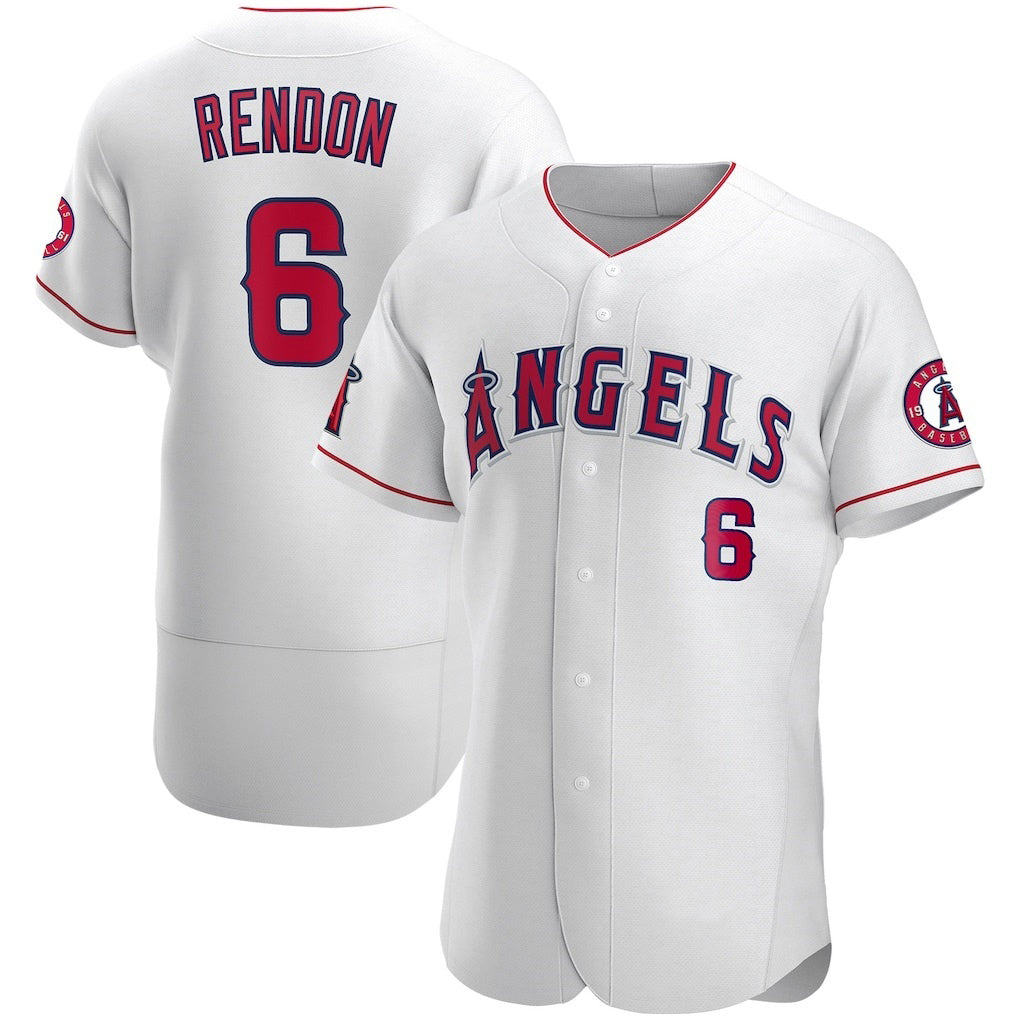 Los Angeles Angels #6 Anthony Rendon White MASONITE Authentic Player Jersey