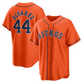 Houston Astros #44 Yordan ¨¢lvarez Orange MASONITE Alternate Replica Player Jersey