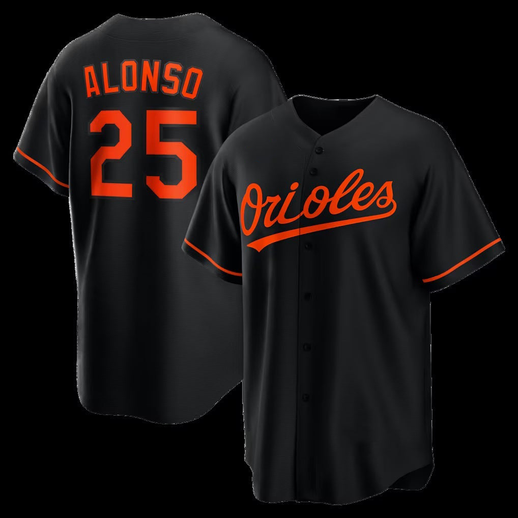 Baltimore Orioles #25 Pete Alonso Black MASONITE Alternate Replica Jersey