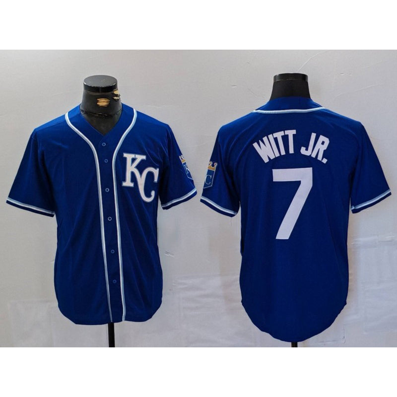 Kansas City Royals #7 Bobby Witt Jr Royal MASONITE Cool Base Stitched Jersey
