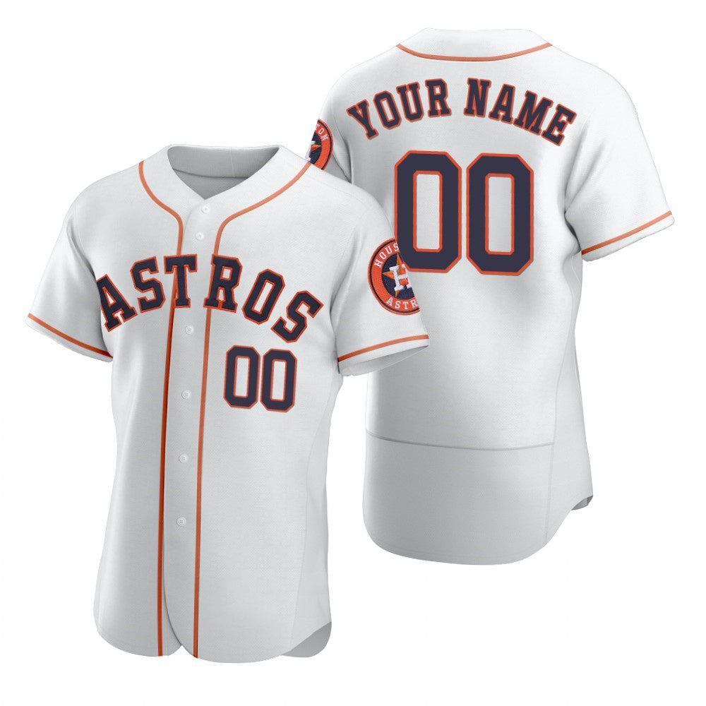 Custom Houston Astros White MASONITE 2020 Stitched Flex Base Jersey