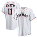 Houston Astros #11 Cam Smith White MASONITE Home Replica Jersey