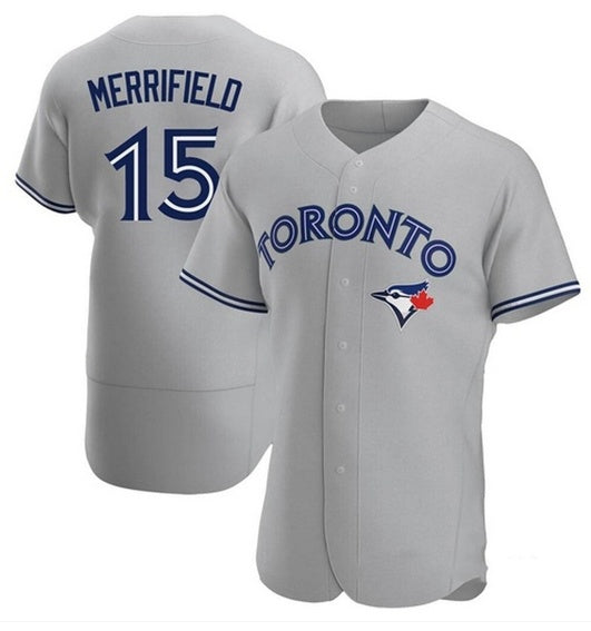 Toronto Blue Jays #15 Whit Merrifield Gray MASONITE Road Flex Base Player Jersey