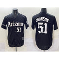 Arizona Diamondbacks #51 Randy Johnson Black MASONITE 'Gothic Desert Fang Edition' Vapor Premier Limited Stitched Jersey