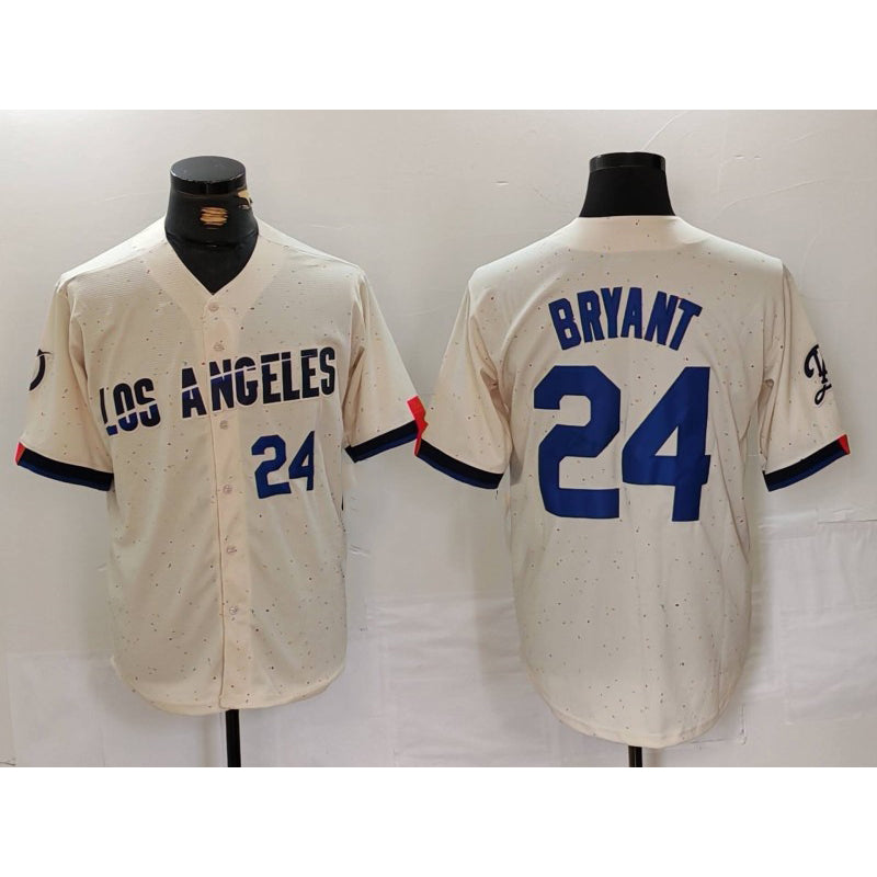 Los Angeles Dodgers #24 Kobe Bryant Number Cream MASONITE 2024 City Connect Limited Stitched Jerseys