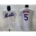New York Mets #5 David Wright White MASONITE Stitched Jersey