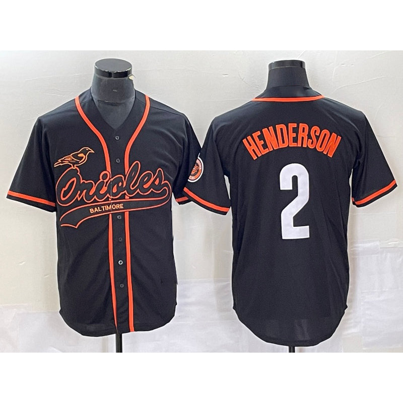 Baltimore Orioles #2 Gunnar Henderson Black MASONITE Cool Base Stitched Jersey