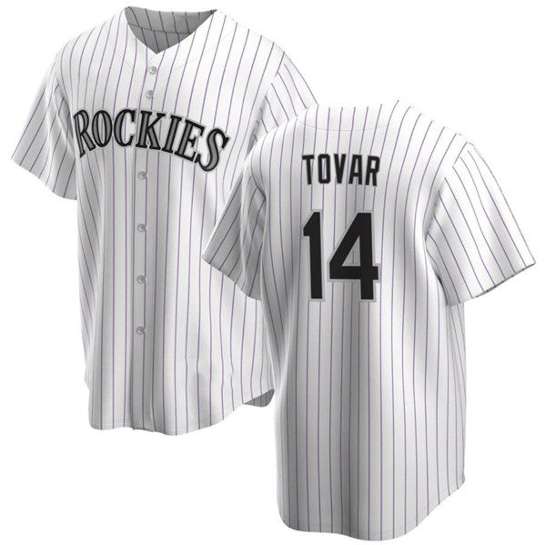 Colorado Rockies #14 Ezequiel Tovar White MASONITE Cool Base Stitched Jersey