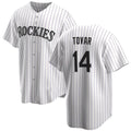 Colorado Rockies #14 Ezequiel Tovar White MASONITE Cool Base Stitched Jersey