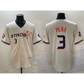Houston Astros #3 Jeremy Pena Cream MASONITE 2025 City Connect With Texas Patch Limited Stitched Jersey