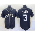 Houston Astros #3 Jeremy Pena Black MASONITE Cool Base Stitched Jersey