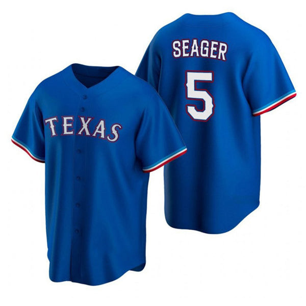 Texas Rangers #5 Corey Seager Blue MASONITE Cool Base Stitched Jersey