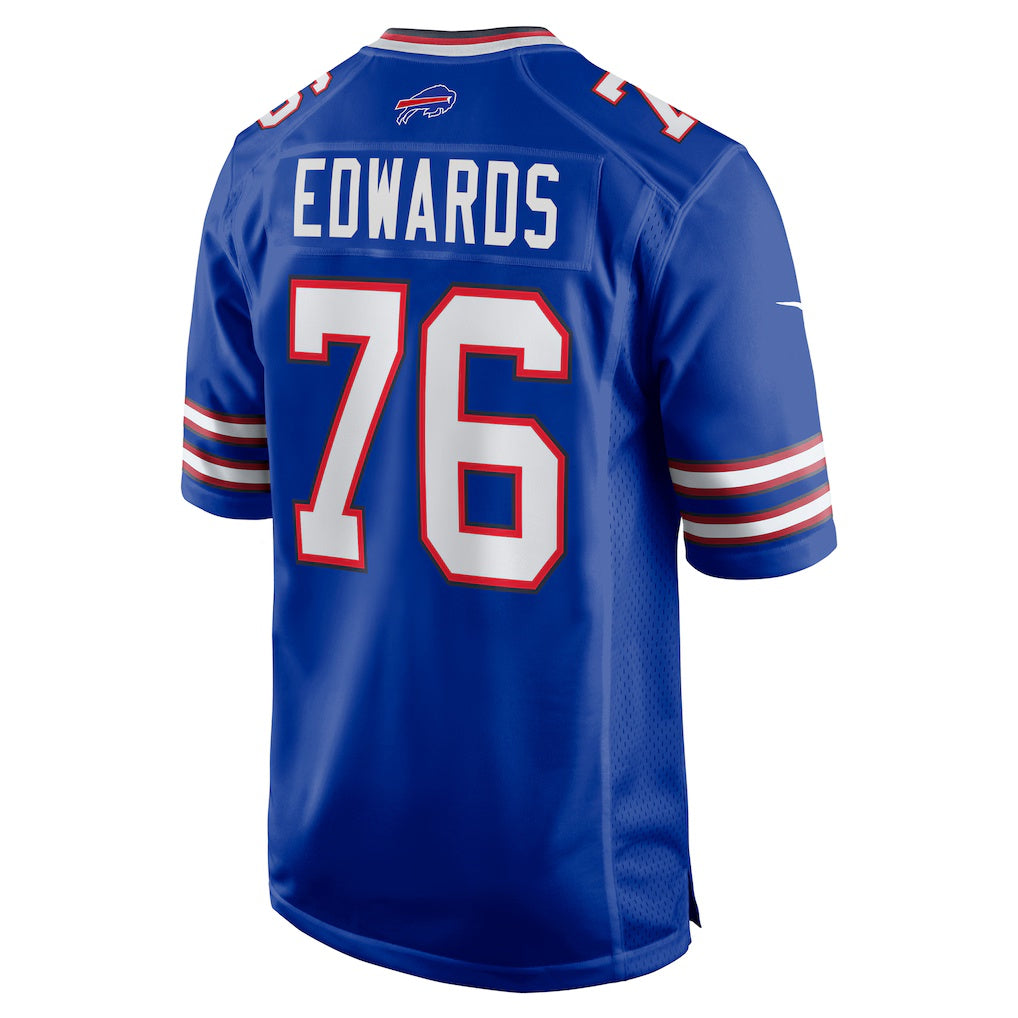 B.Bills #76 David Edwards Royal MASONITE Game Jersey