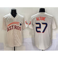 Houston Astros #27 Jose Altuve Cream MASONITE Throwback Cooperstown Collection Limited Stitched Jersey