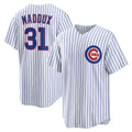Chicago Cubs #31 Greg Maddux White MASONITE Home Retired Player Replica Jersey