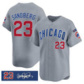 Chicago Cubs #23 Ryne Sandberg Gray MASONITE 'Ryne Sandberg Tribute' Vapor Limited V3 Stitched Jersey