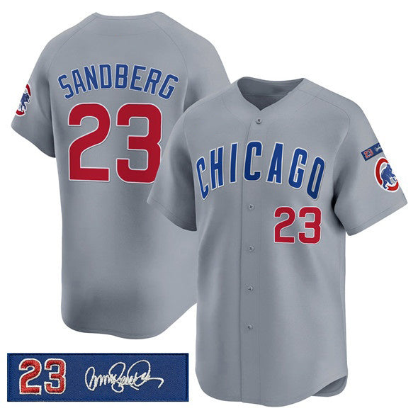 Chicago Cubs #23 Ryne Sandberg Gray MASONITE 'Ryne Sandberg Tribute' Vapor Limited V3 Stitched Jersey