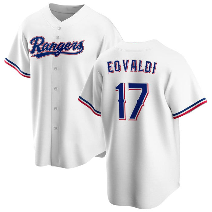 Texas Rangers #17 Nathan Eovaldi White MASONITE Cool Base Stitched Jersey