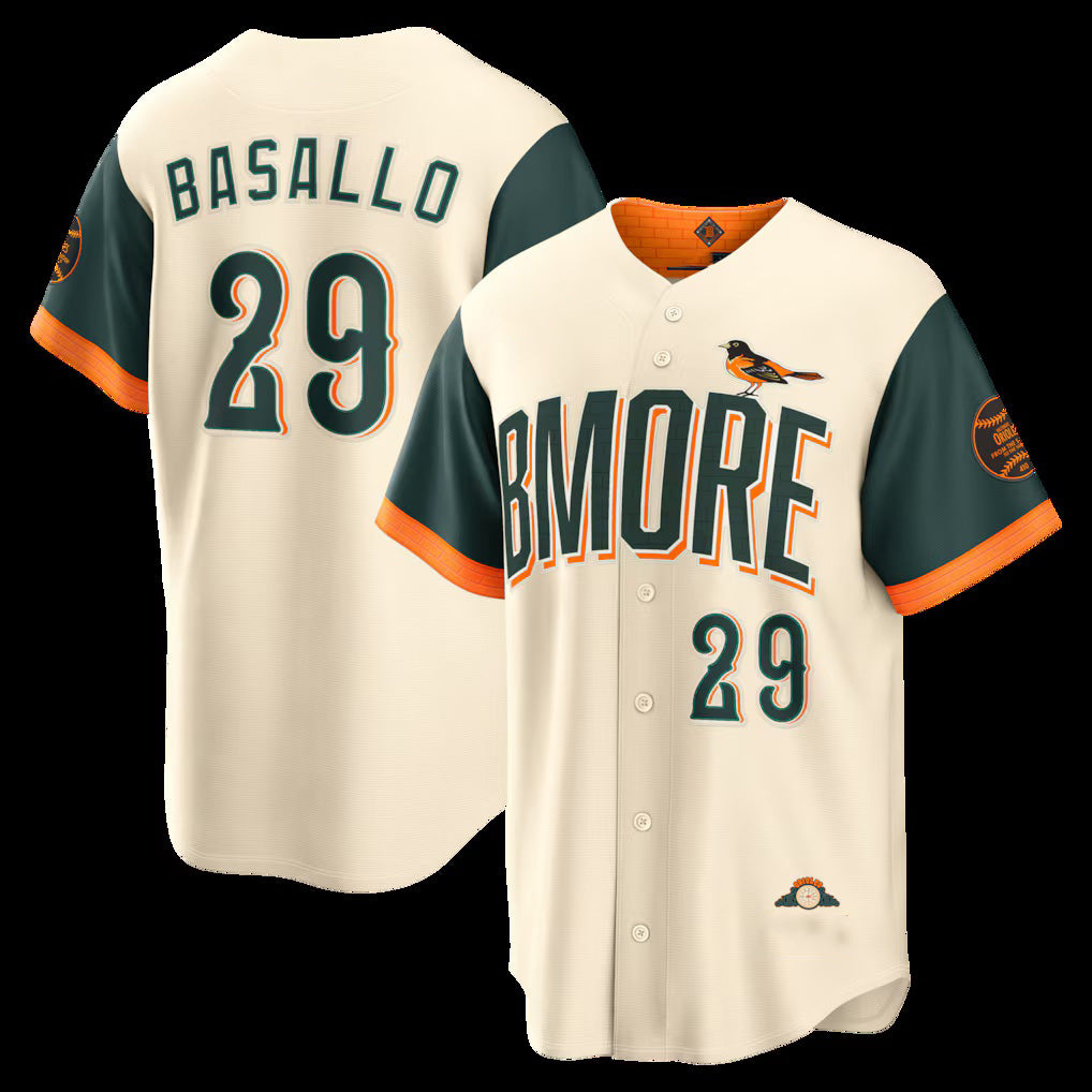 Baltimore Orioles #29 Samuel Basallo Natural MASONITE 2026 City Connect Stadium Jersey