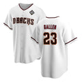 Arizona Diamondbacks #23 Zac Gallen White MASONITE 2023 World Series Cool Base Stitched Jersey