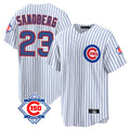 Chicago Cubs #23 Ryne Sandberg Player White MASONITE 150th Anniversary Home Game Stitched Jerseys