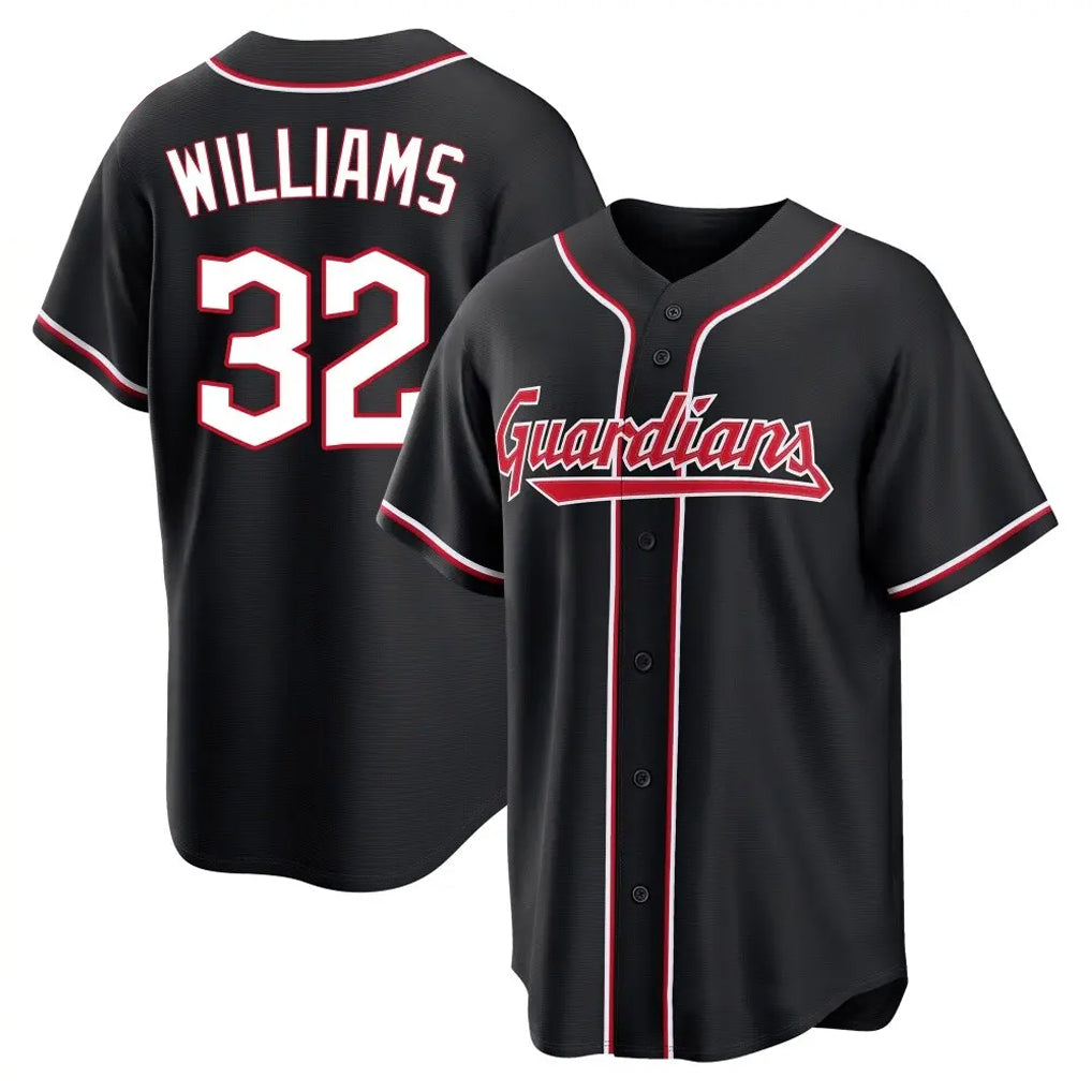 Cleveland Guardians #32 Gavin Williams Player Black MASONITE Fashion Out Home Game Stitched Jerseys