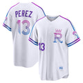 Kansas City Royals #13 Salvador Perez White MASONITE 2026 City Connect Stadium Jersey