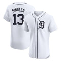 Detroit Tigers #13 Dillon Dingler Player White MASONITE Limited Elite Home Stitched Jerseys